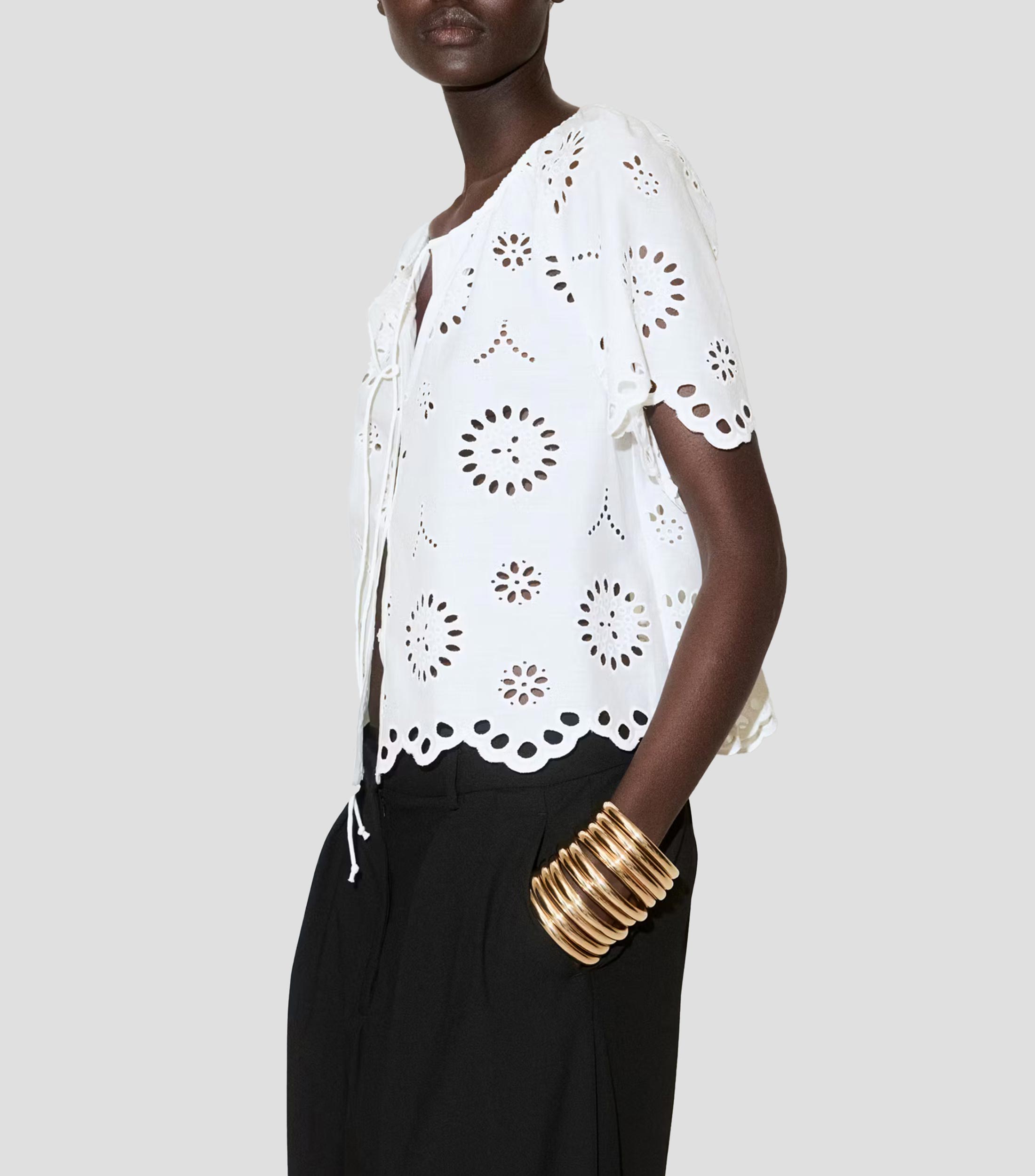 Blusa fantasía manga corta Mujer